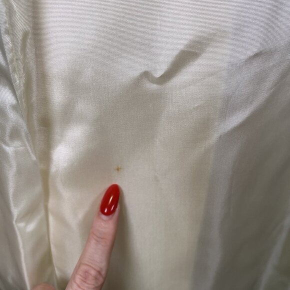 Vintage 60s Cream Wool Blend Tweed Swing Coat ILGWU Union Mid Century USA Mod - Picture 12 of 12